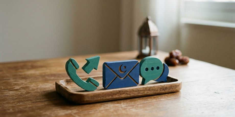 صورة تحتوي على وسائل للتواصل وأجواء رمضانية