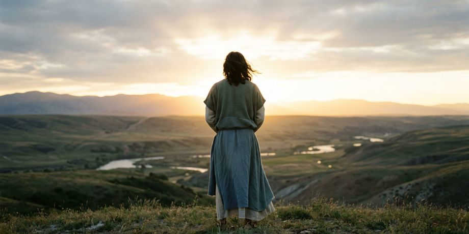 صورة تحتوي على رجل ينظر إلى ساحة واسعة